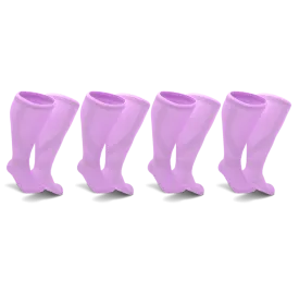 Via Pink Diabetic Compression Socks 4-Pack