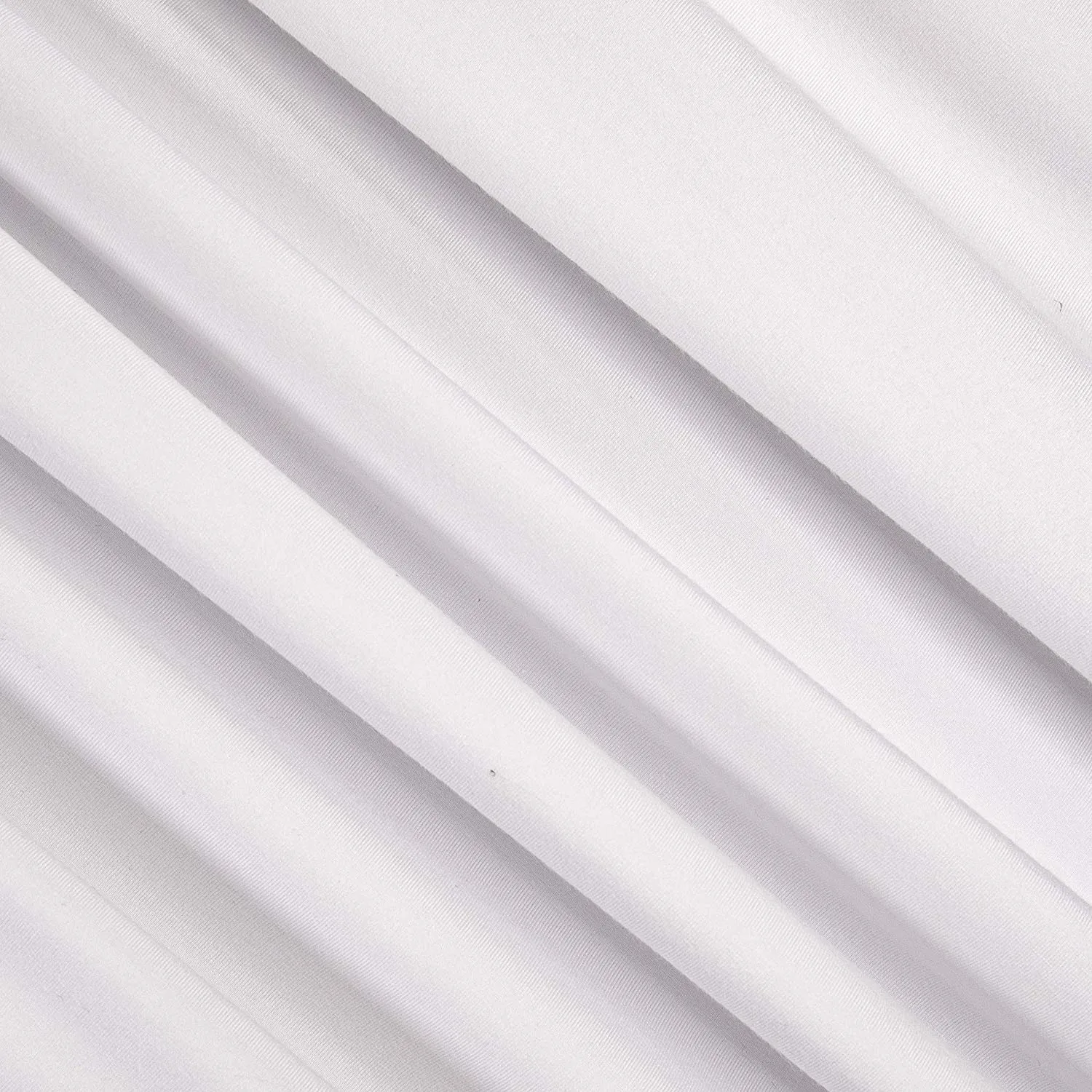 Viscose Spandex Jersey Knit Fabric | White PFP