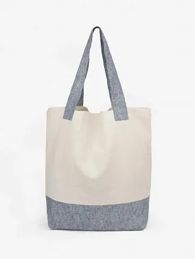 White & Grey Recycled Hemp Tote Bag