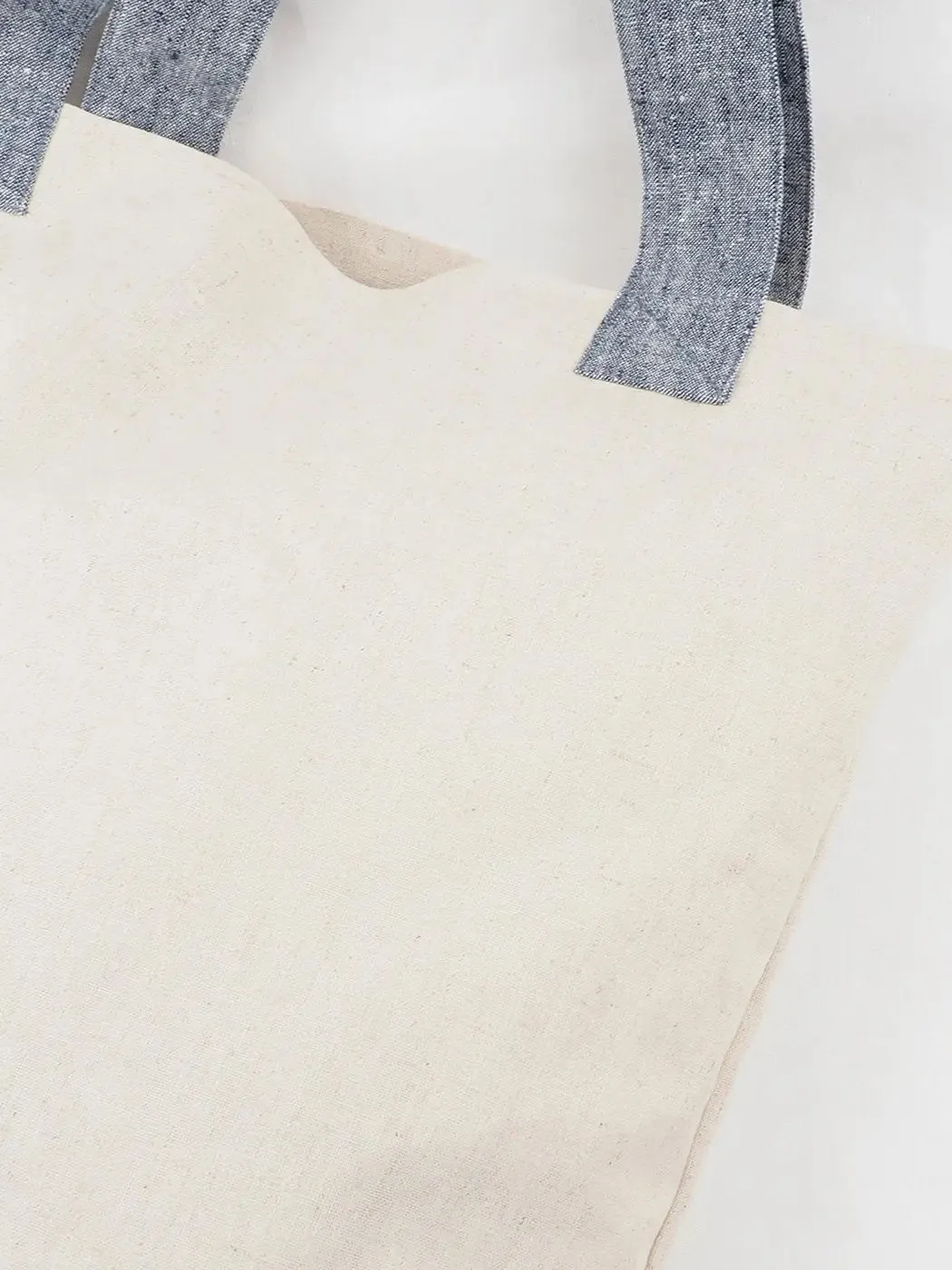 White & Grey Recycled Hemp Tote Bag