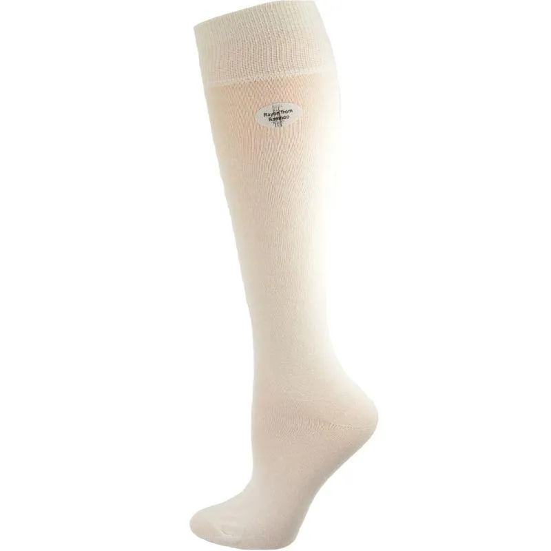 Women's Knee High Socks, Women's Classic Flat Knit Bamboo Knee Hi Socks, 2 pair Pack