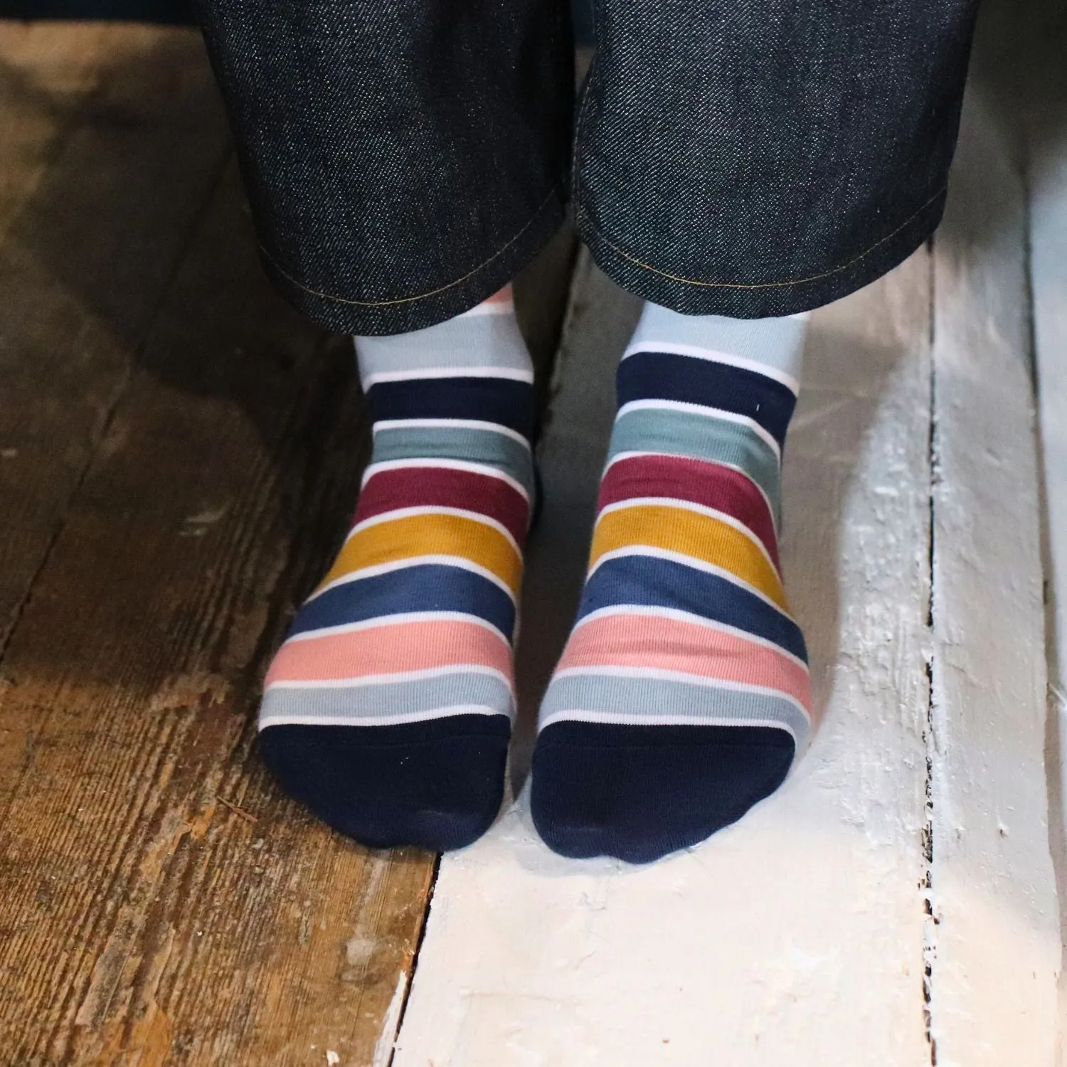 Women's Pantone Striped Cotton Socks