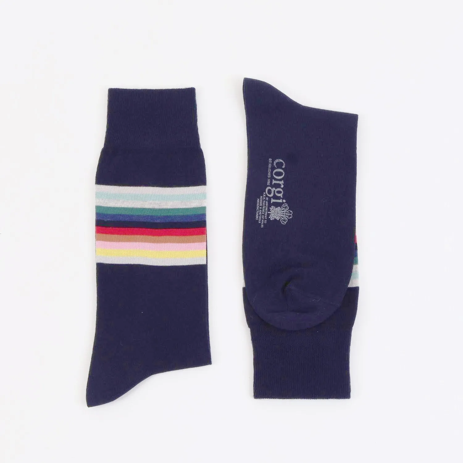 Women's Rainbow Stripe Cotton Socks