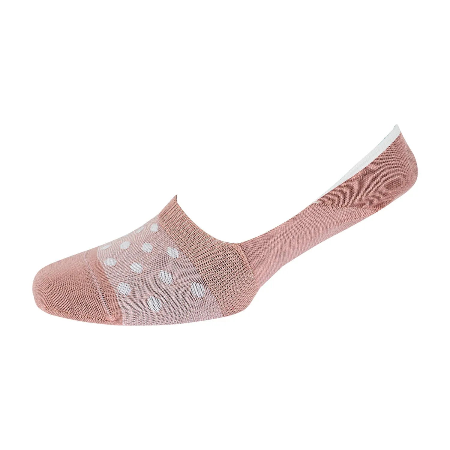 Women's Spotty Mercerised Cotton Invisible Socks