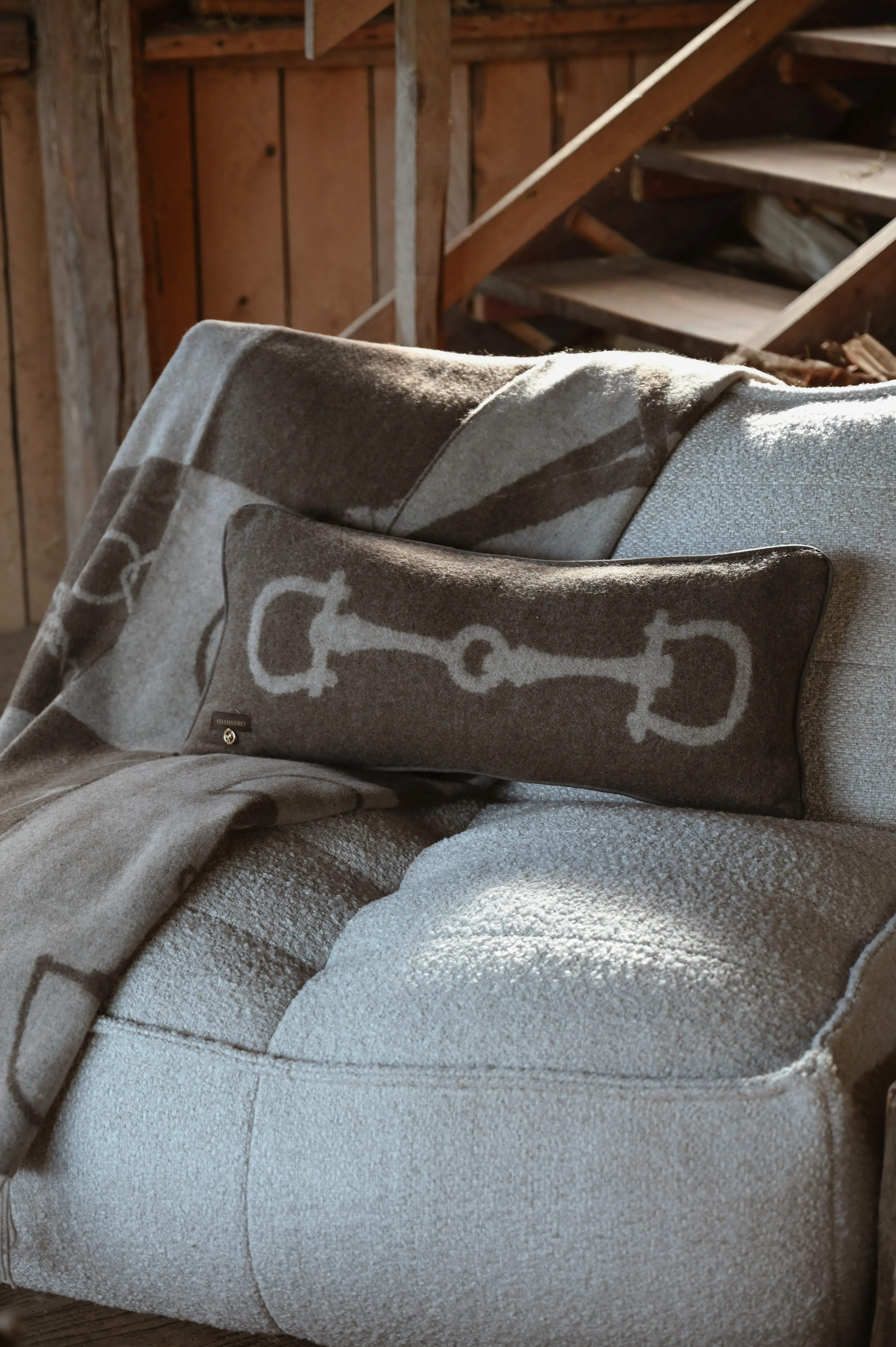 Wool Cashmere Cushion Retro Mud