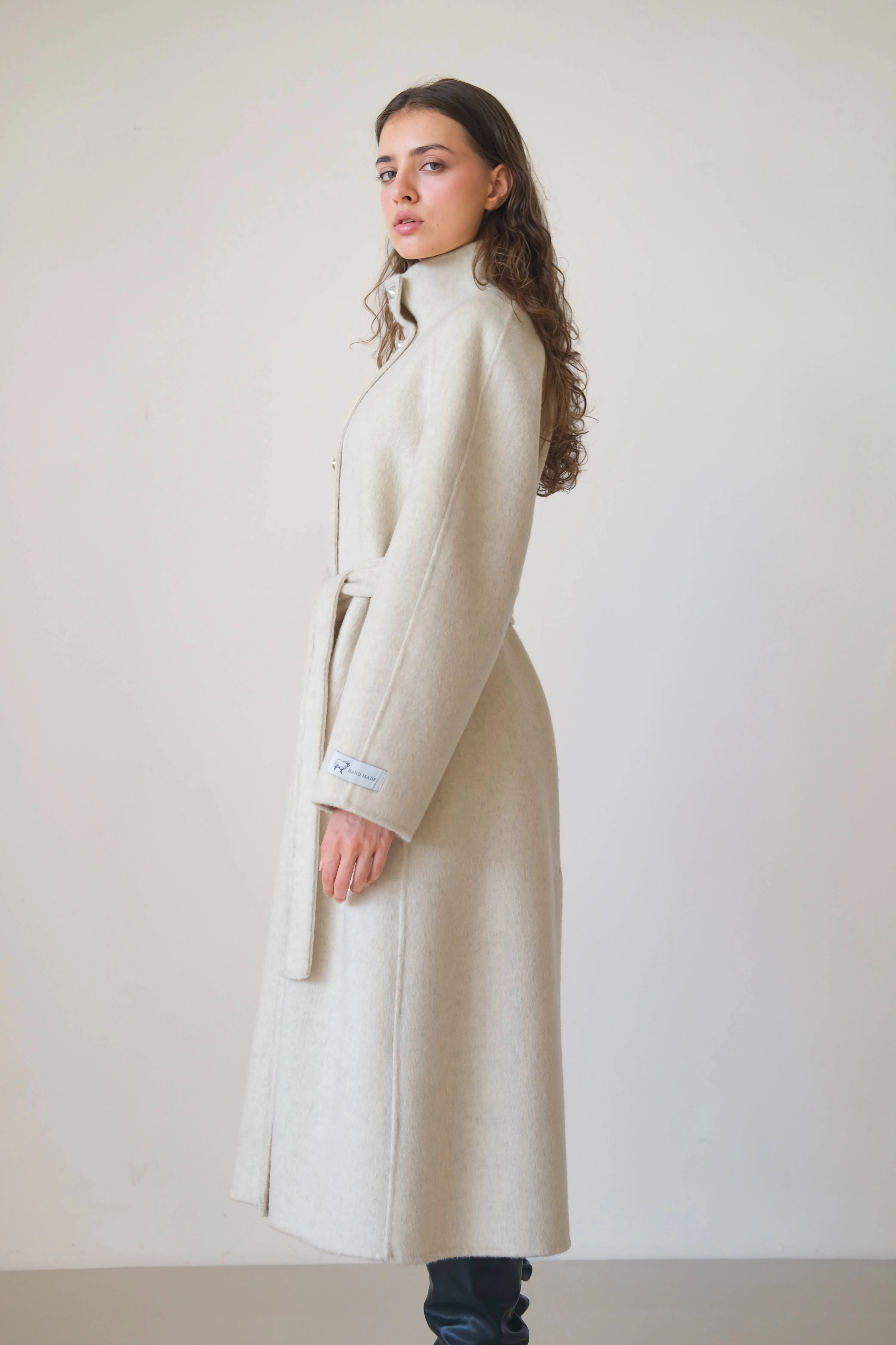 Wool Coat With Belt