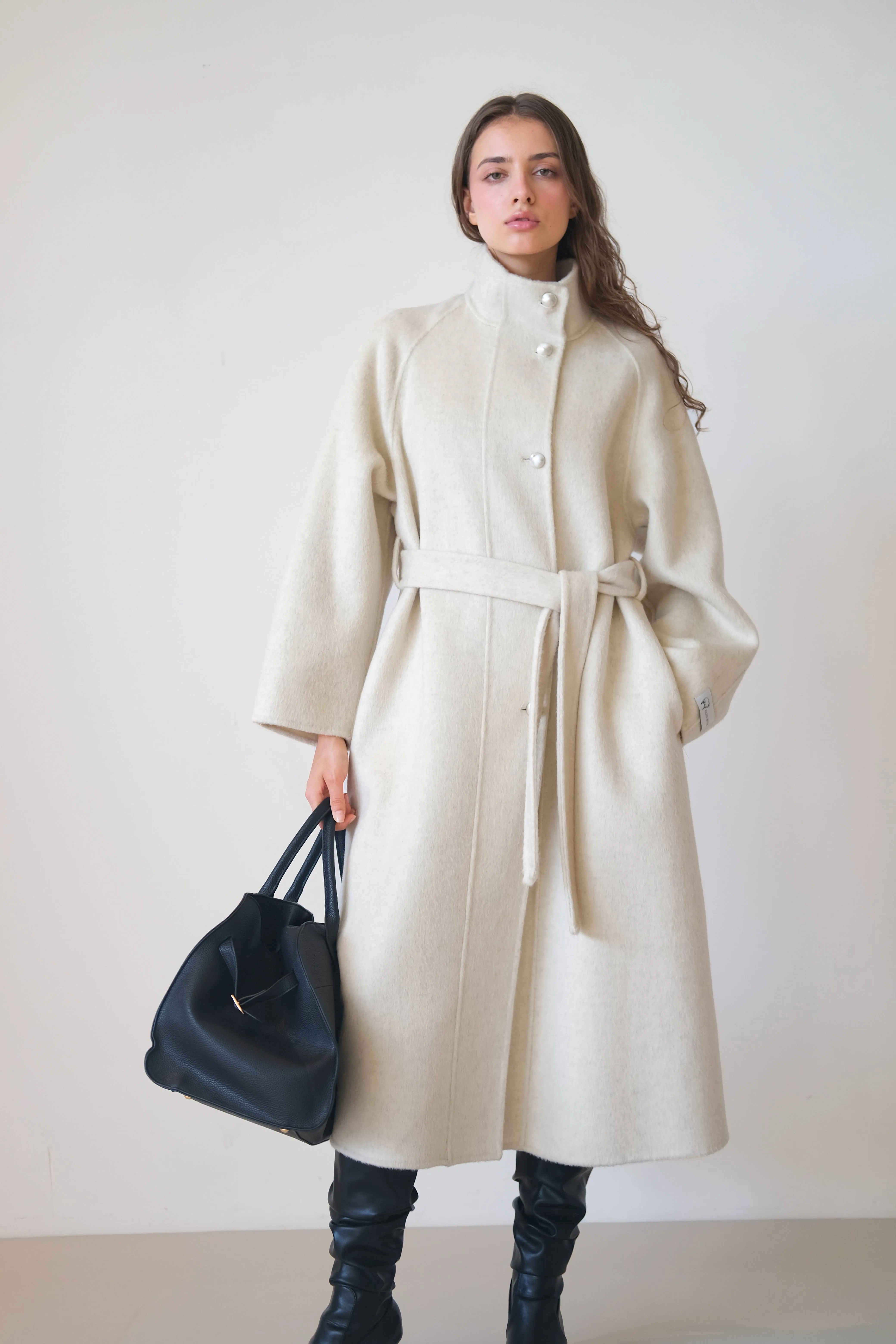 Wool Coat With Belt