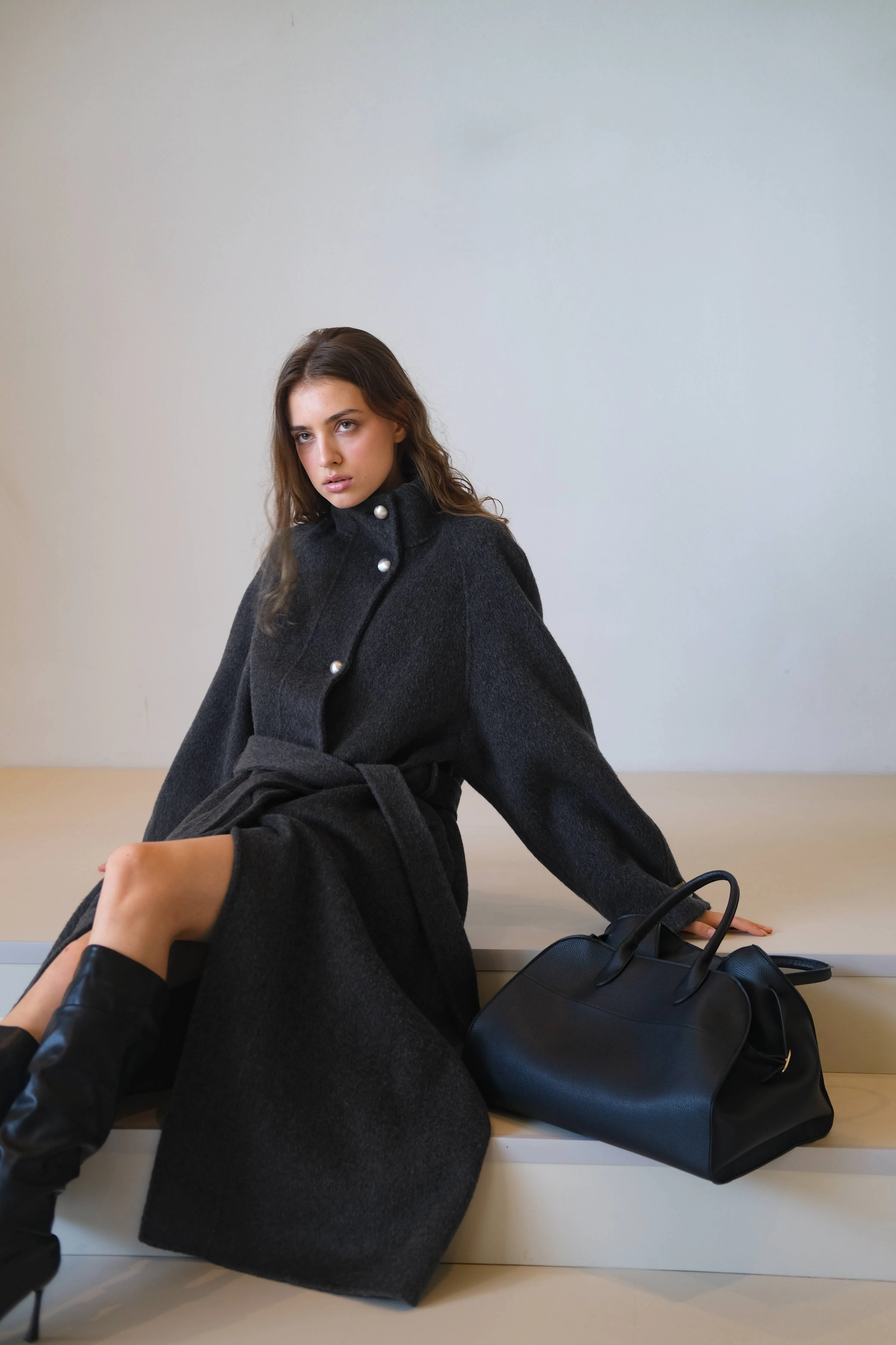 Wool Coat With Belt