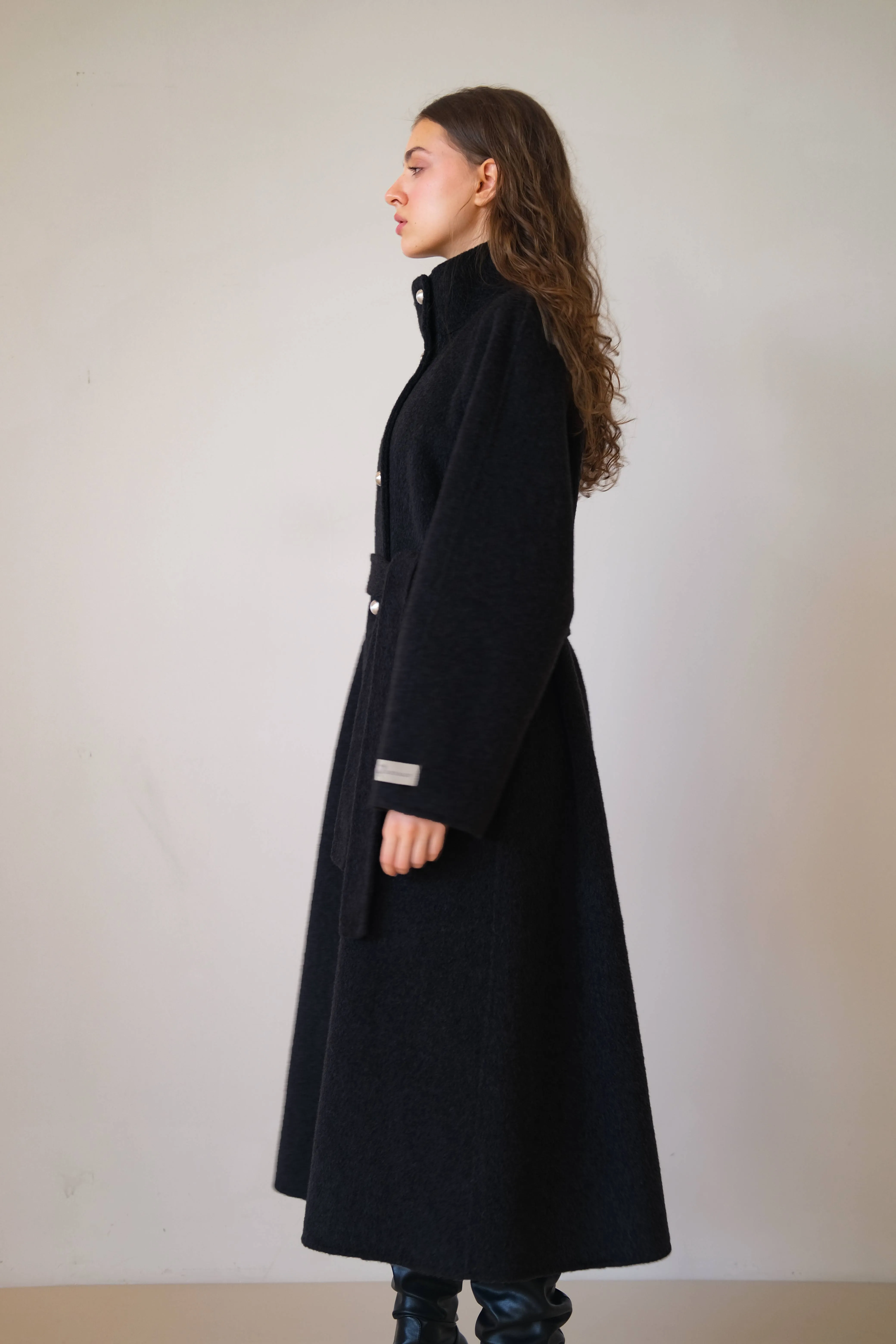 Wool Coat With Belt