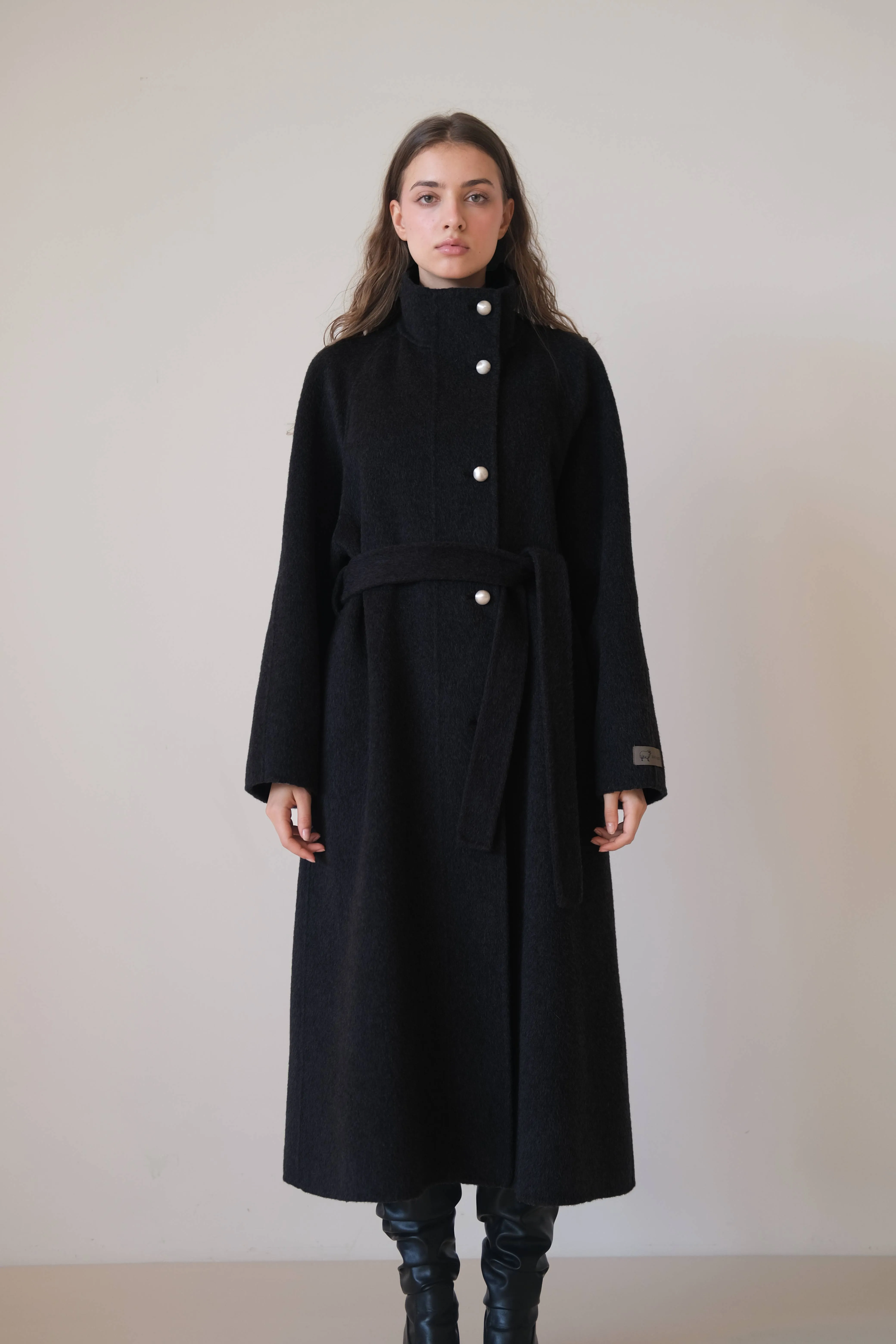 Wool Coat With Belt