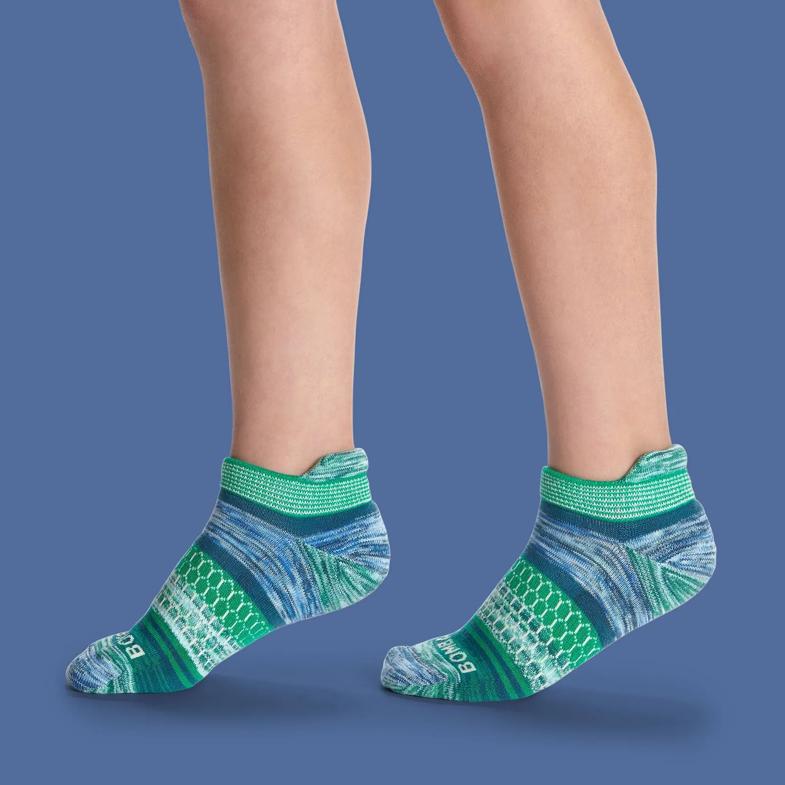 Youth Brush Stripe Ankle Sock 4-Pack