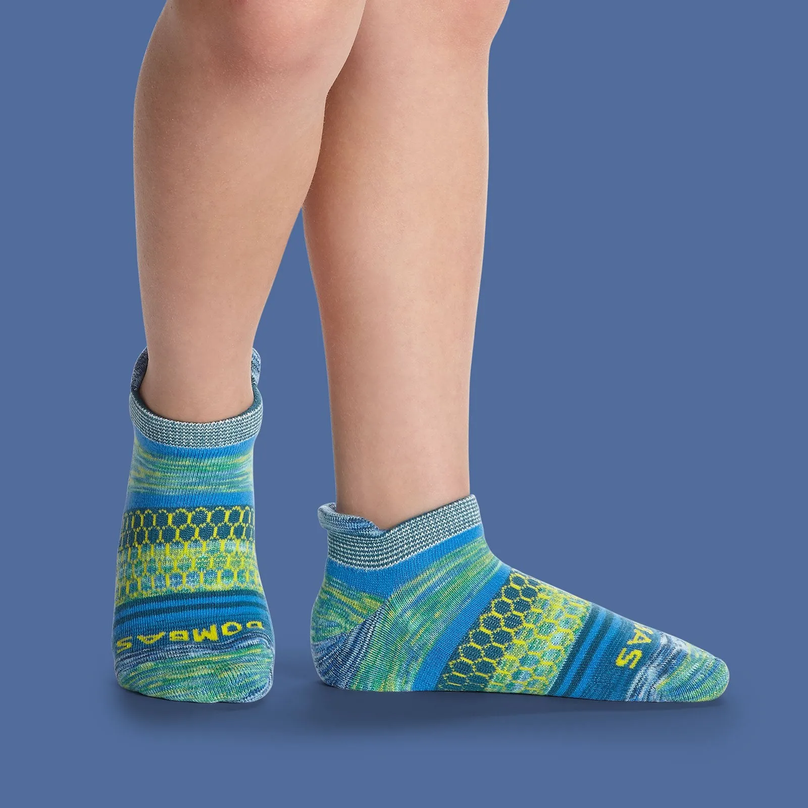 Youth Brush Stripe Ankle Sock 4-Pack