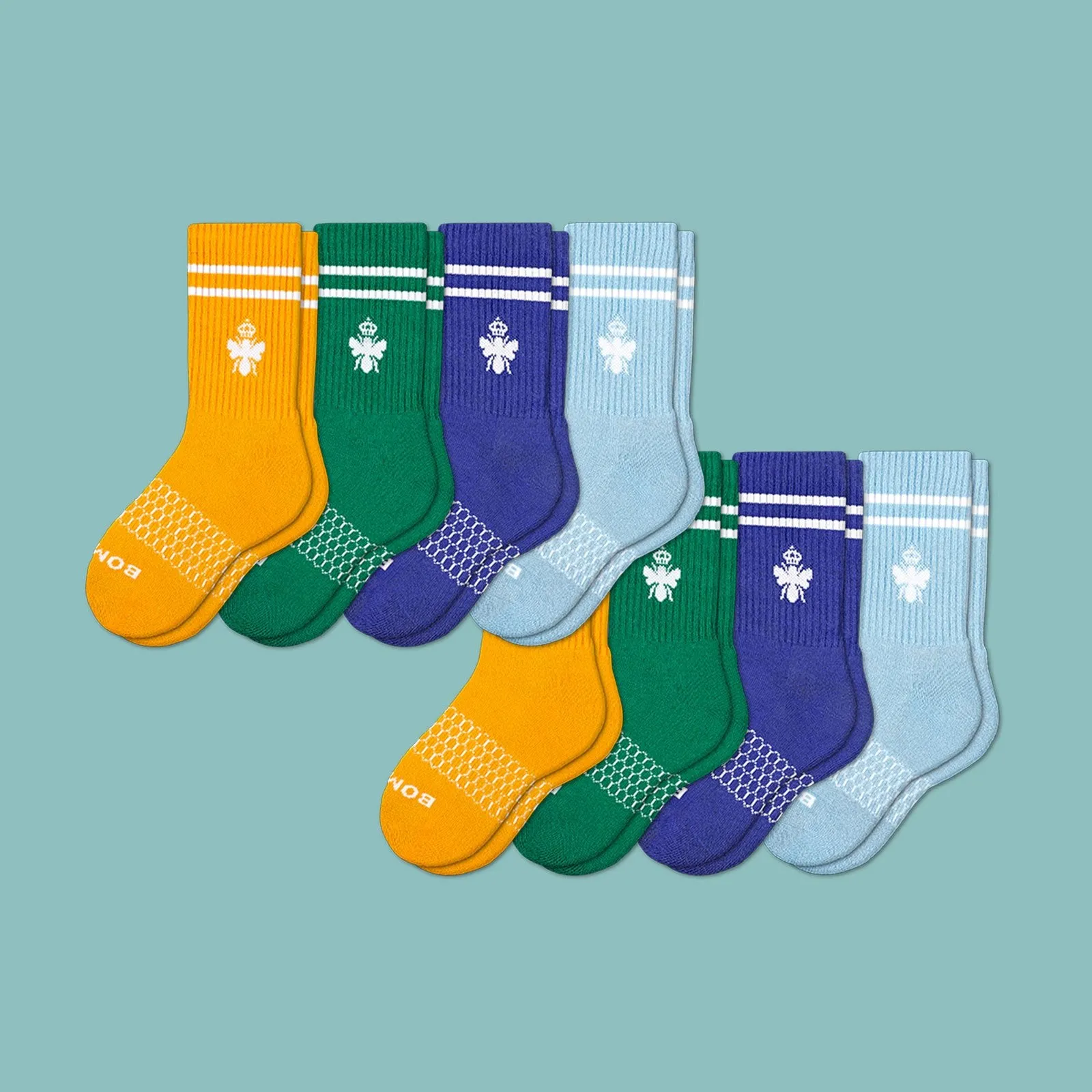 Youth Solid Calf Sock 8-Pack