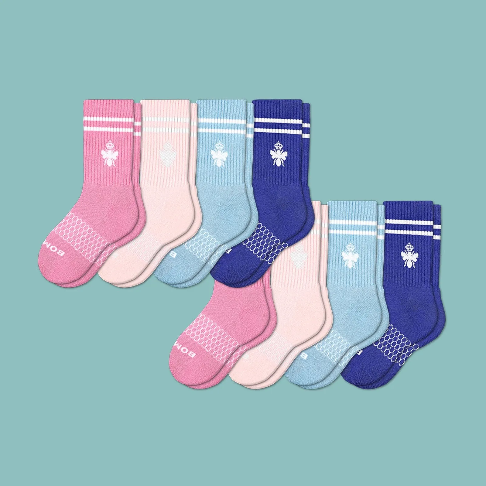 Youth Solid Calf Sock 8-Pack