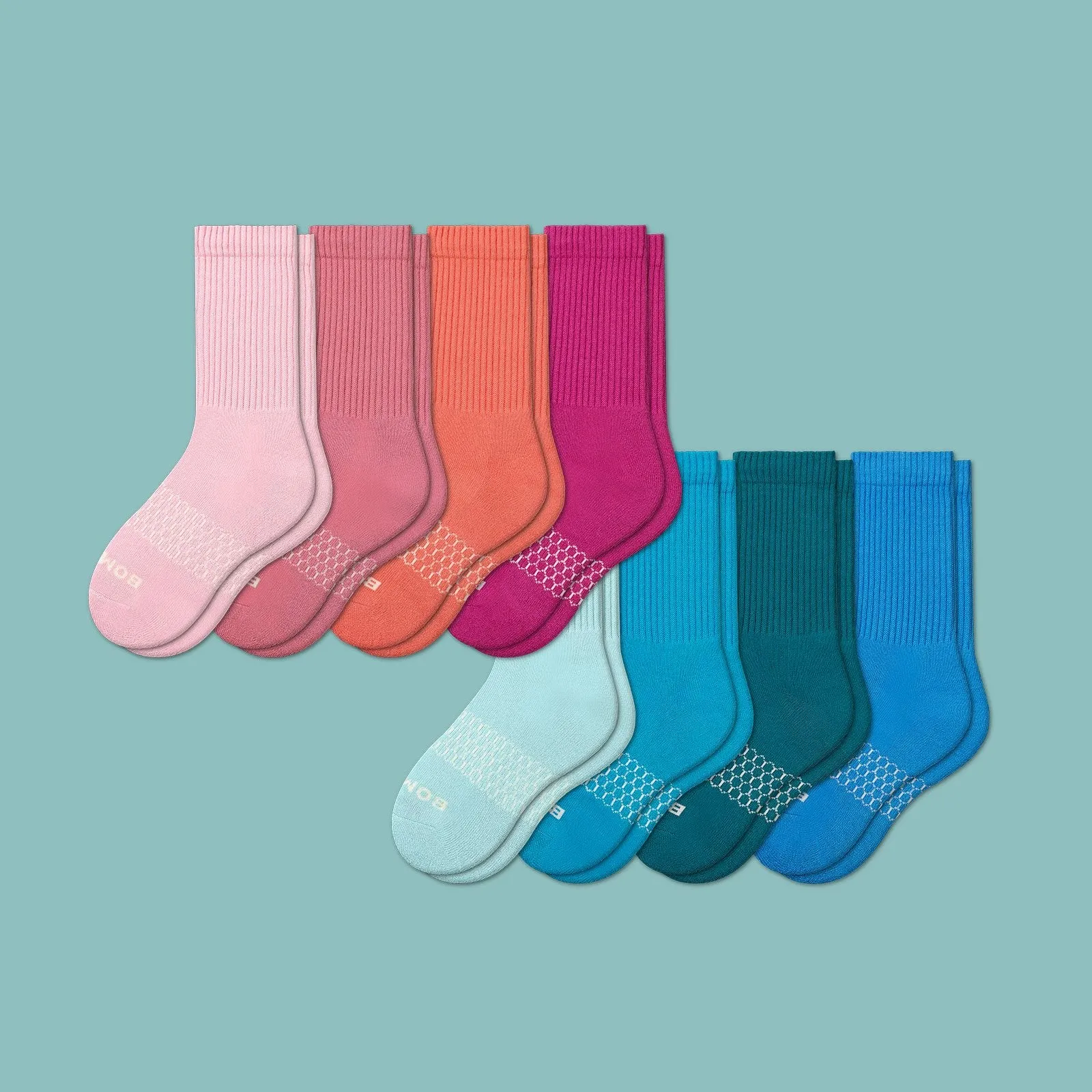 Youth Solid Calf Sock 8-Pack