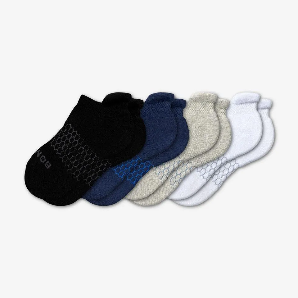 Youth Solids Ankle Sock 4-Pack